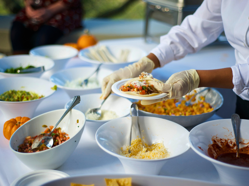 Green Vows Estate - Catering display